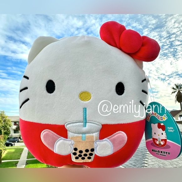 Squishmallows🎀Hello Kitty With Boba Plush - Picture 4 of 5